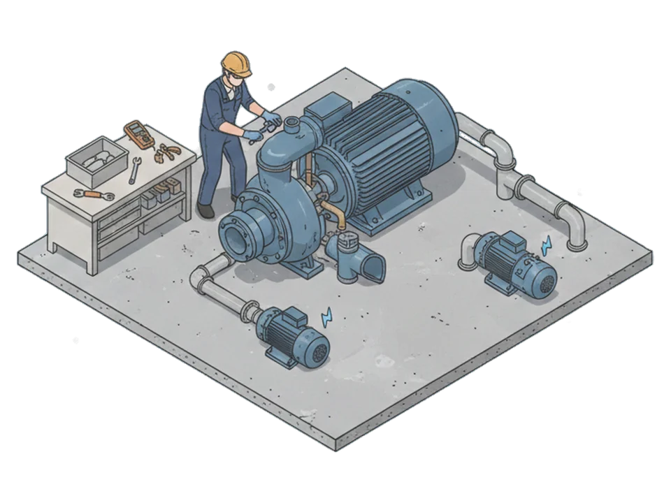 Ilustração: motor-bomba